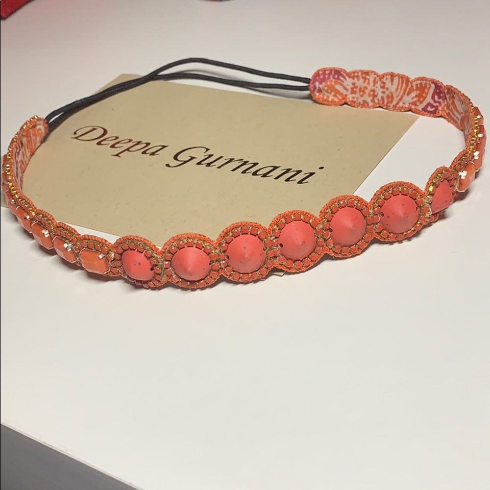 Deepa Gurnani Coral Beaded Headband